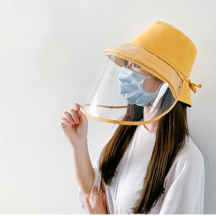 Панама с защитой от запотевания Женская летняя большими полями из прозрачного