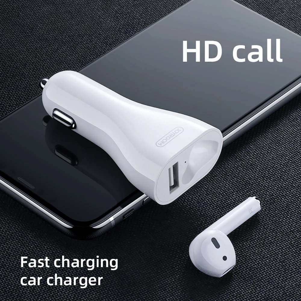 Joyroom JR-CP1, портативная маленькая Беспроводная стереогарнитура, в уши, usb, быстрое зарядное устройство для мобильного телефона, автомобильное зарядное устройство с Bluetooth, наушники
