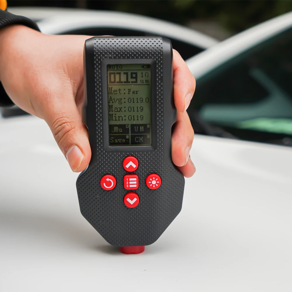 Цифровой миниатюрный автомобильный толщиномер измеритель толщины покрытия |