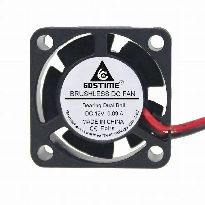 Gdstime 1pcs 25x25x10m 12V 0.09A DC Cooler Fan 2510 25mm Small With 2pin refrigerator Cooling | Компьютеры и офис