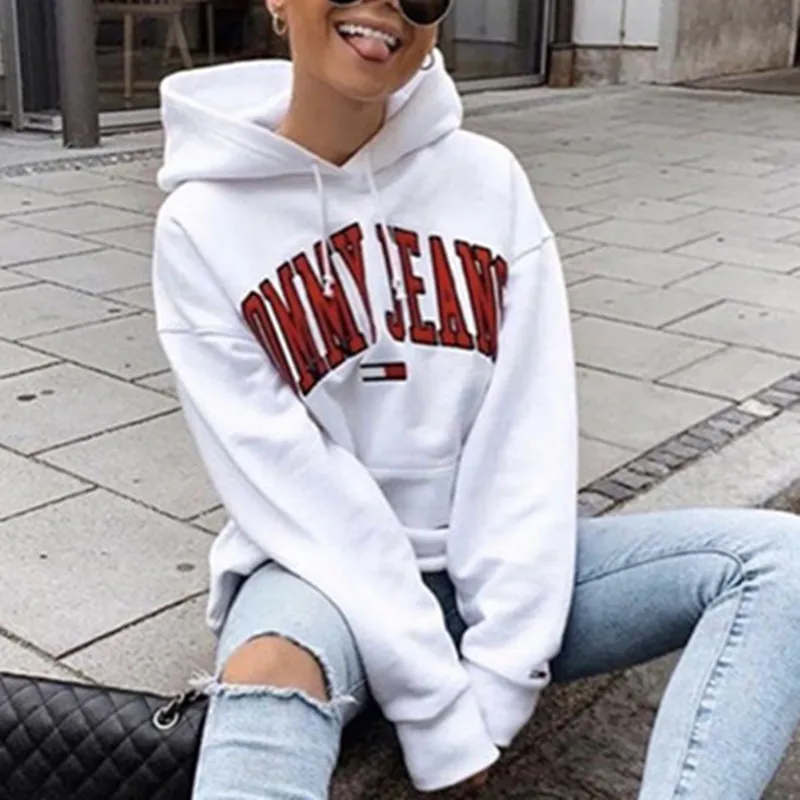 

Loose Hoodie Women’s Pullover Unisex Long Sleeve Gothic Hoodies Harajuku Letter Printing Sweatshirt Women Loose Sweatshirt