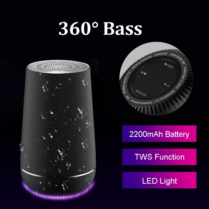 Портативный Bluetooth динамик TWS серия беспроводной сабвуфер бас Бумбокс