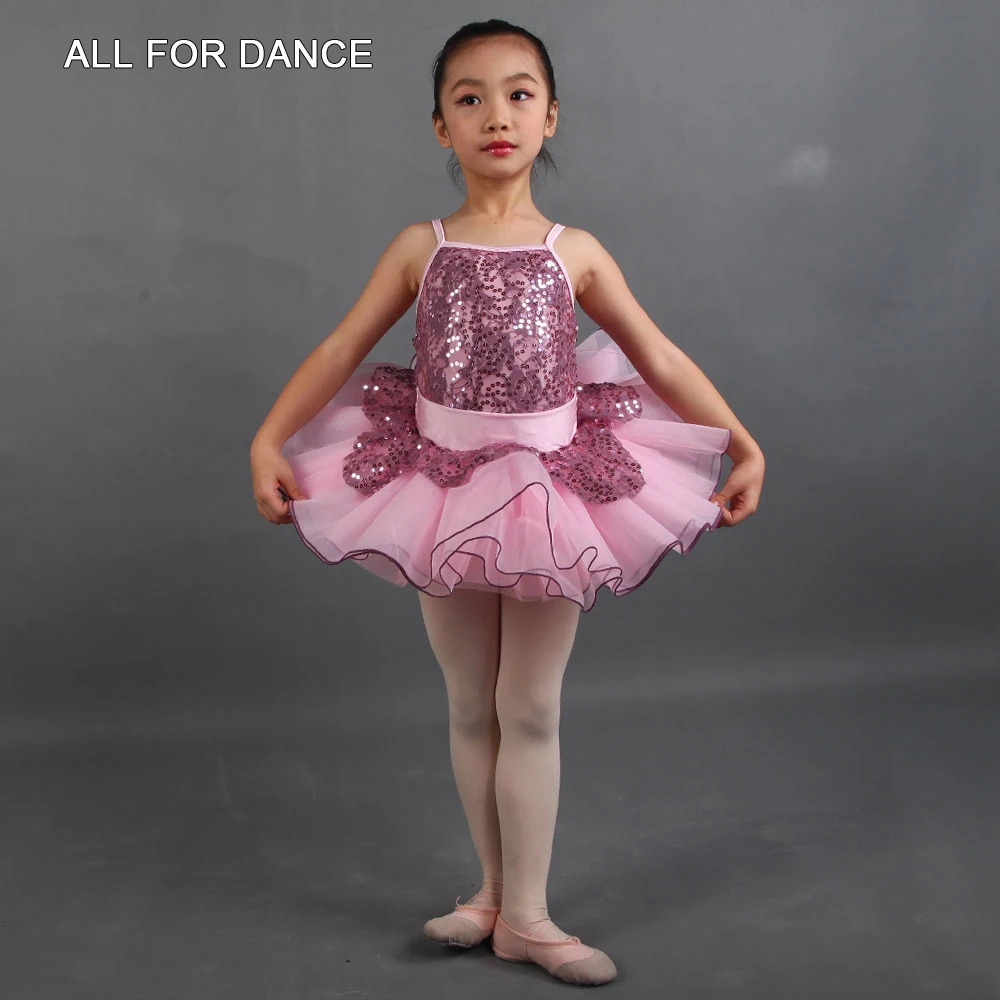 20145 фиолетовое кружево с пайетками и розовым топ из спандекса балетная