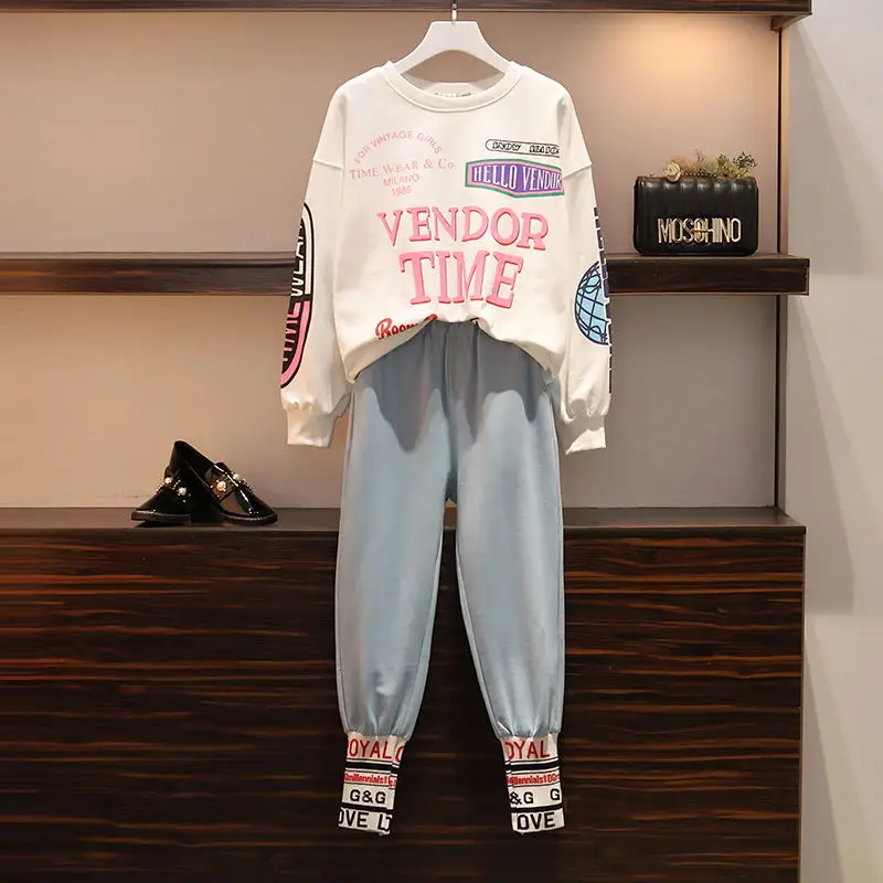 Модный осенний Женский комплект из двух предметов сексуальный топ с длинными