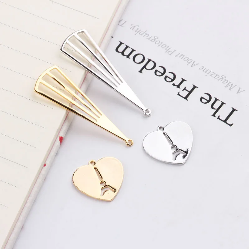 

Pure copper plated 18K gold color DIY jewelry triangle love minimalist Earrings ear clip earrings jewelry pendant Pendant