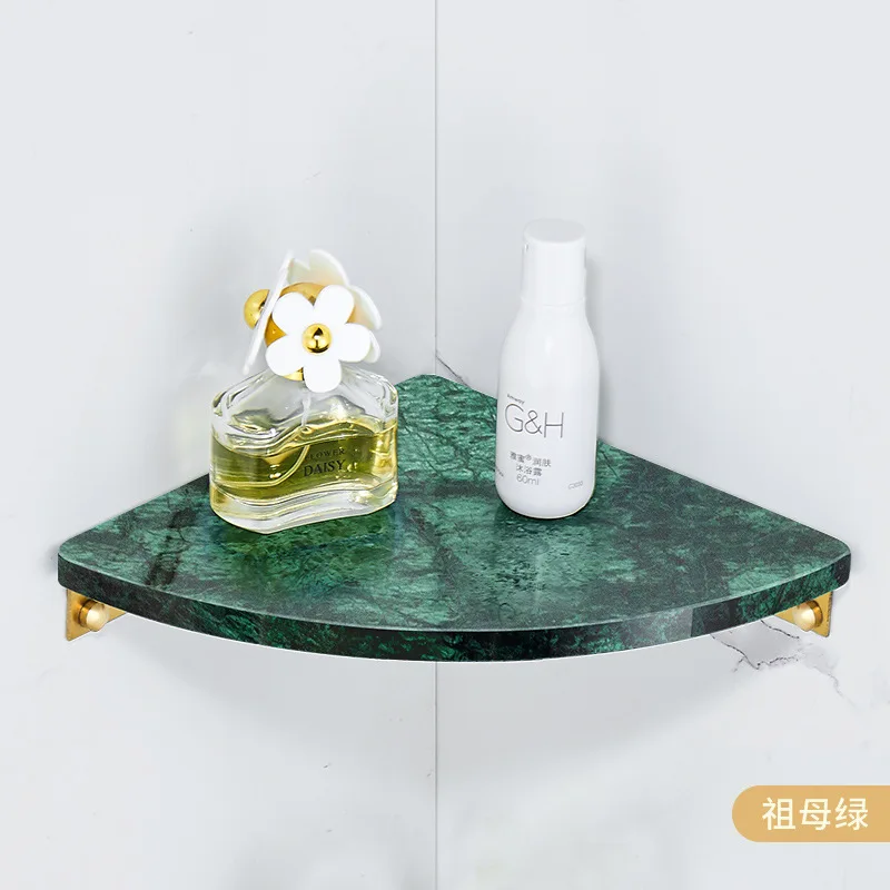 

No Need To Punch Bathroom Shelves All Copper Marble Tripod In Toilet Wall Hanging Corner Blue Toilet Storage Rack