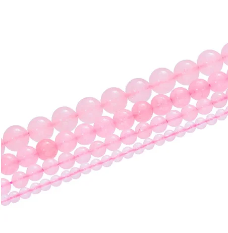 pink quartz Натуральный Камень Бисер для изготовления ювелирных изделий браслет Цепочки и ожерелья тигровый глаз и лавовый камень Свободные Круглые бусины Diy аксессуары для рукоделия - Цвет: pink quartz