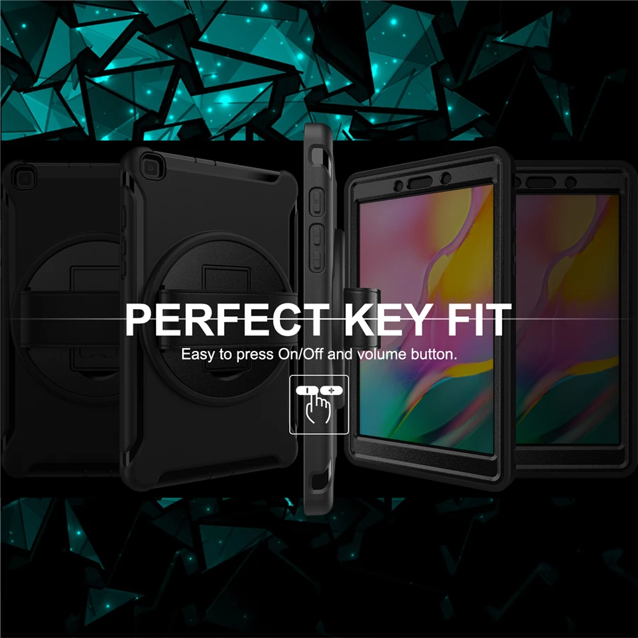 Tablet Case for Samsung Galaxy Tab A 8.0 2019 SM-T290 SM-T295 Shockproof Kids Safe PC Silicon Hybrid Stand Full Body Cover Coque |