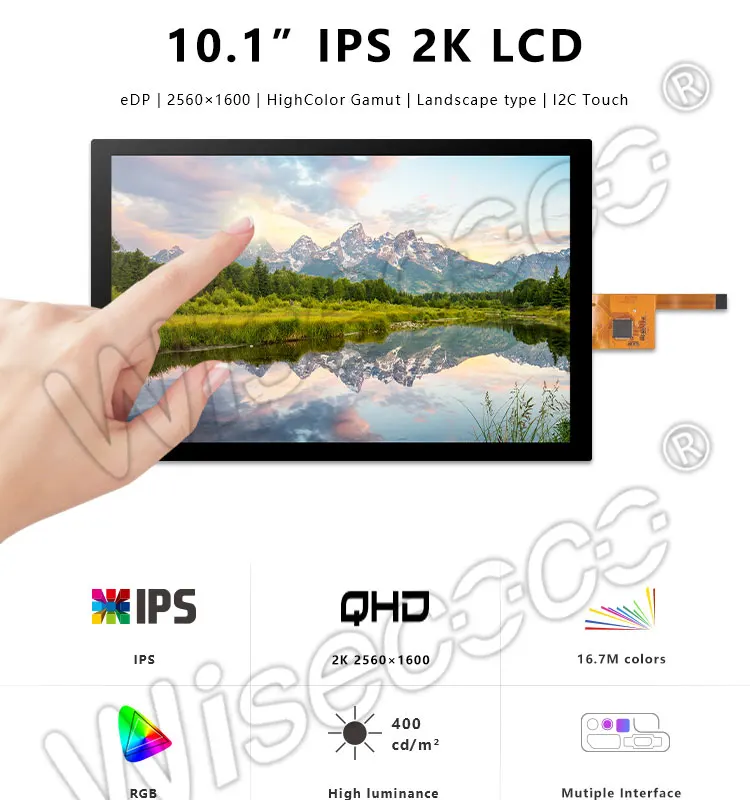 Wisecoco 10," VVX10T022N00 ips lcd экран 2560 × 1600 eDP ландшафтного типа+ igc конденсатор сенсорный датчик для Pad& Tablet