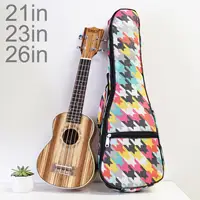 Сумка для укулеле 21/23/26 дюйма, цветная Портативная сумка для укулеле 10 мм, мягкий губчатый чехол, водонепроницаемый мини-рюкзак для гитары и ...