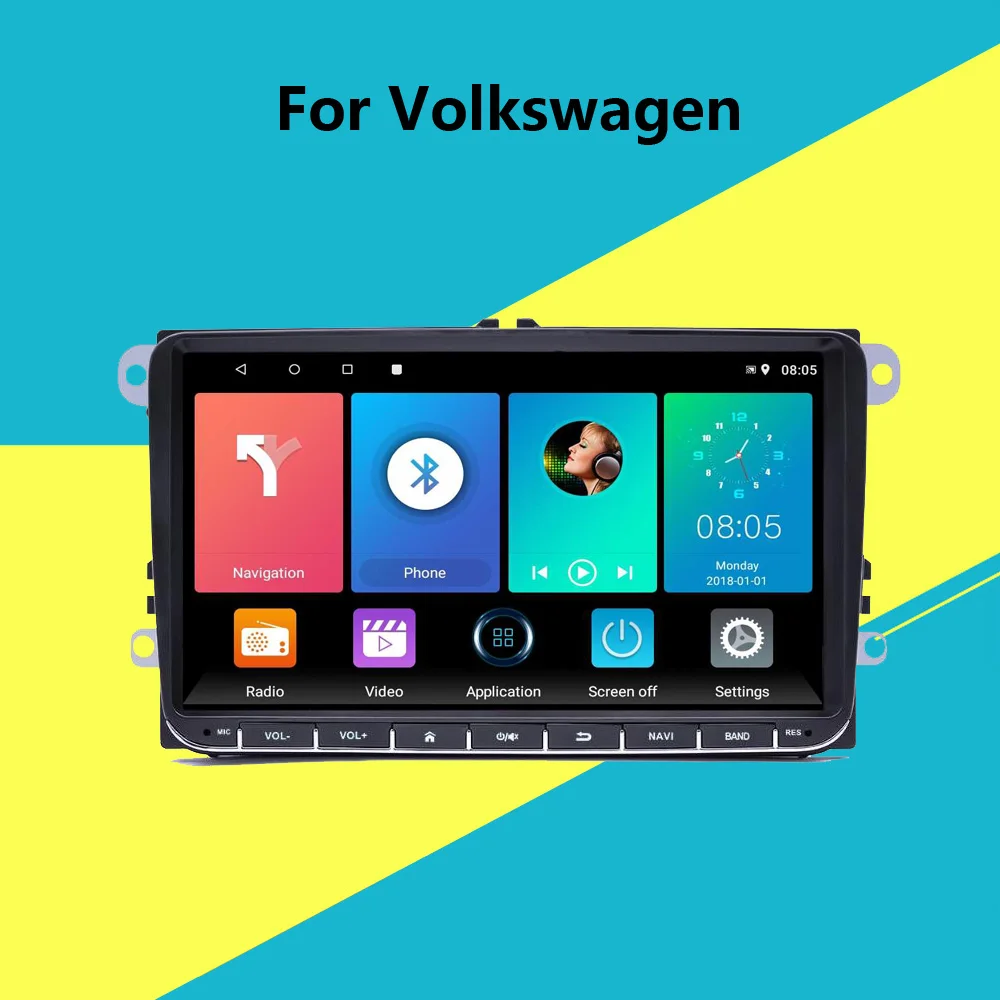 2 Din android для Volkswagen Golf Polo Jetta Passat b7 b6 SEAT leon Toledo Skoda yeti Octavia Superb Автомобильный gps