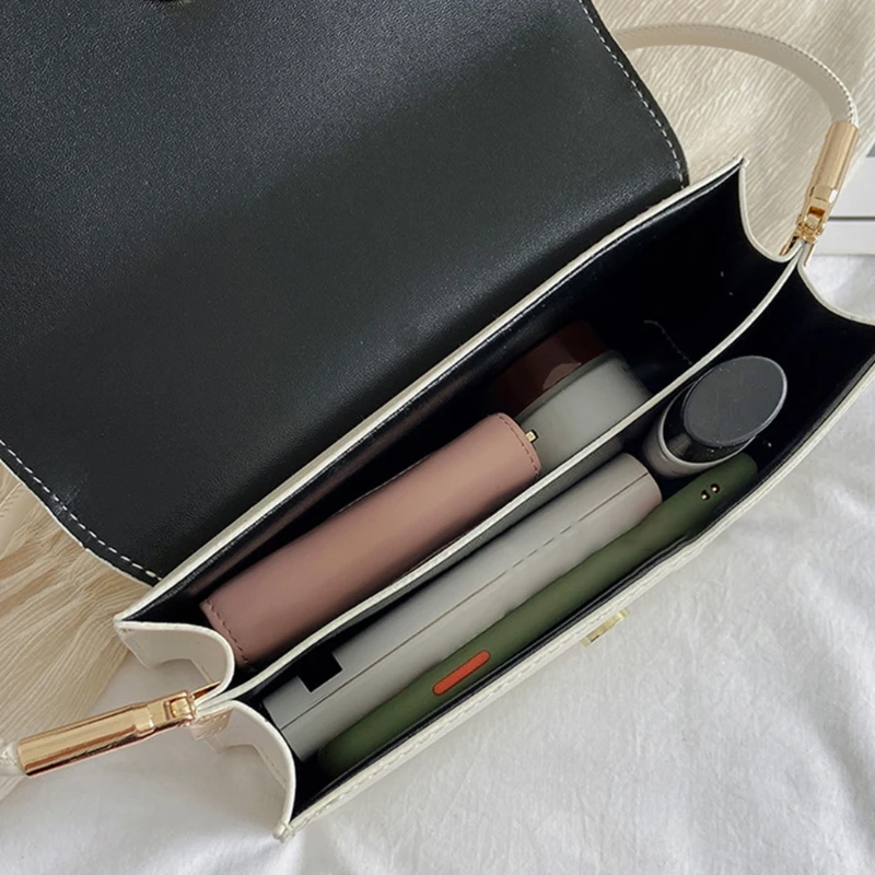 

Fashion Women Underarm Bag Retro Leather Clutch Bags Solid Color Flap Handbag