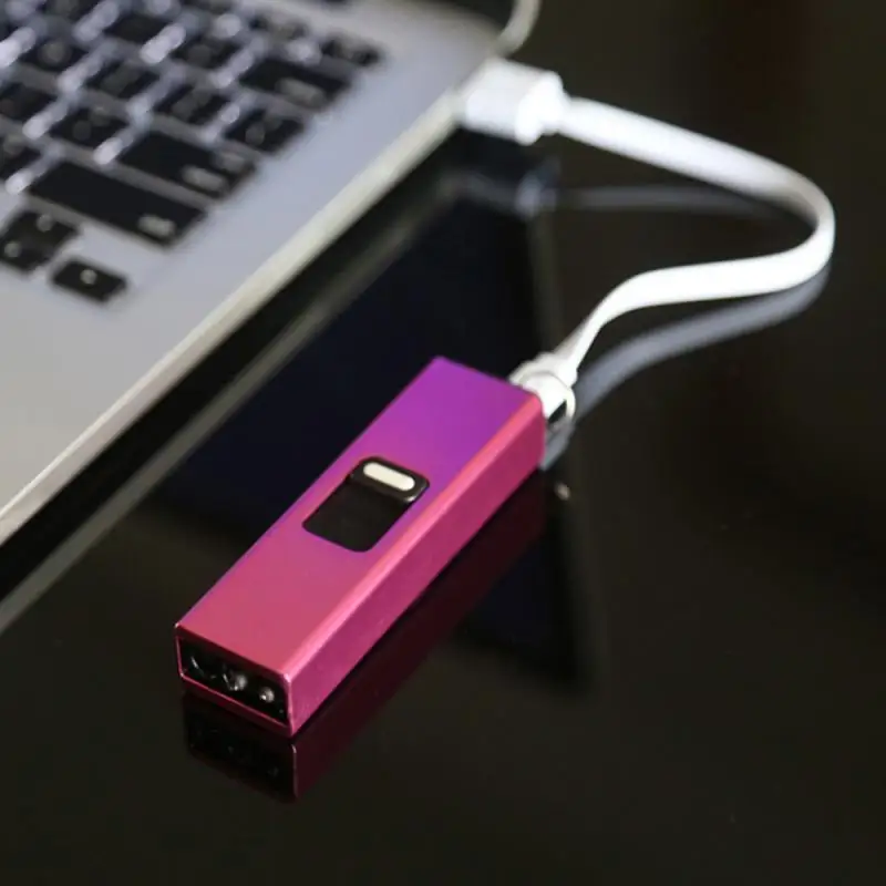 Миниатюрный Электрический светодиодный фонарик для самообороны перезаряжаемый