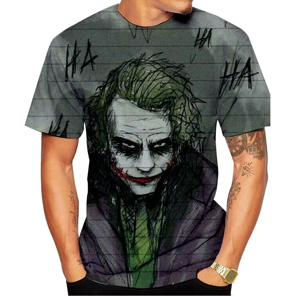 

The Joker 3d T Shirt Funny Comics Joker Printed Men T Shirt Graphic Oversize tshirt Unisex Summer Short Sleeves Male Tops Tees