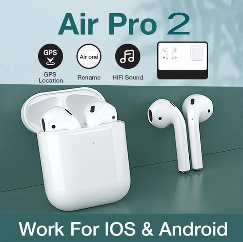 Беспроводные Bluetooth наушники с сенсорным управлением для airpods 2 спортивные