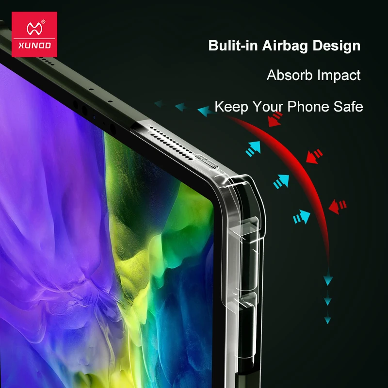 Кожаный чехол для планшета ipad Air 4 2020 10 9 XUNDD защитный прозрачный iPad | Компьютеры и