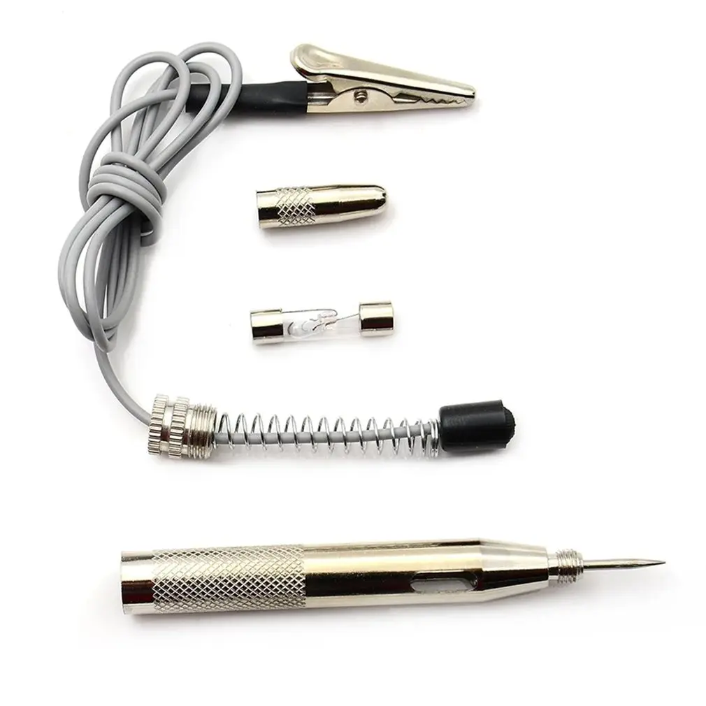 

HL-5915 DC 6V 12V 24V Light Probe Test Lamp Car Light Circuit Tester Lamp Voltage Test Pen Detector Copper 2019 New