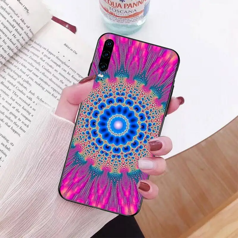 HPCHCJHM цветочный Рисунок Мандала хна черный ТПУ мягкий чехол для телефона Huawei Honor 20