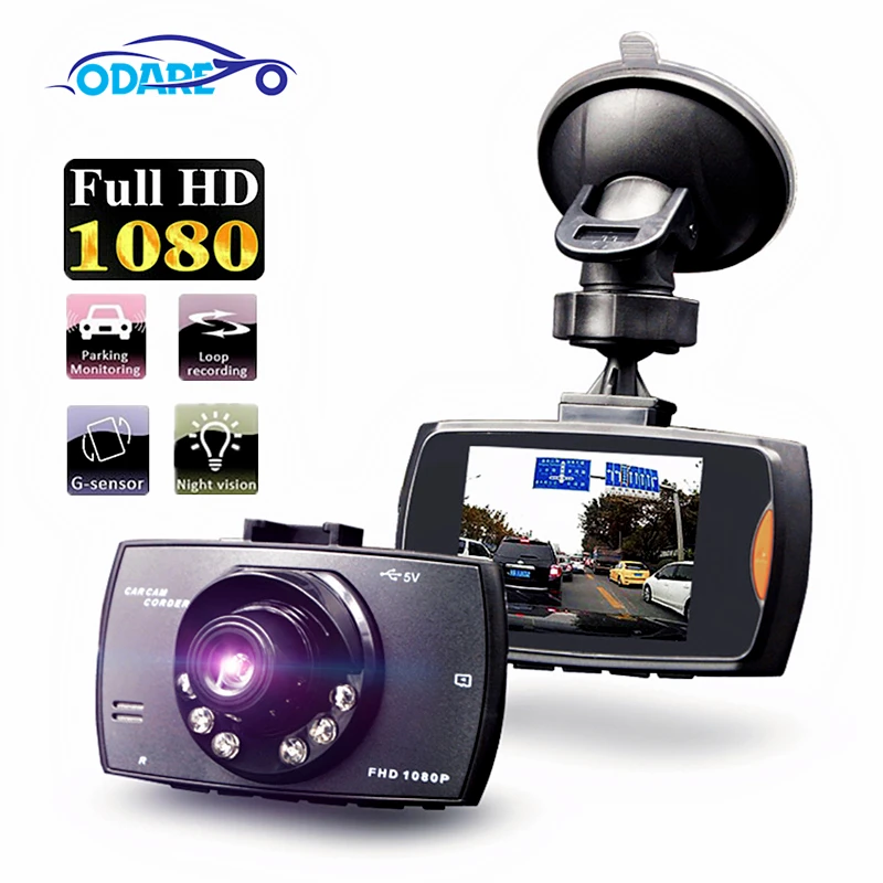 Автомобильный видеорегистратор Odare Full HD 1080P на 170 градусов для автомобилей с