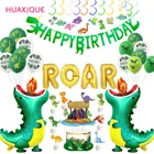 Украшения для вечерние в виде динозавра, воздушные шары в виде дракона, топпер для торта, баннер на день рождения в джунглях, украшения для вечеринки в честь Дня Рождения, Детские сувениры