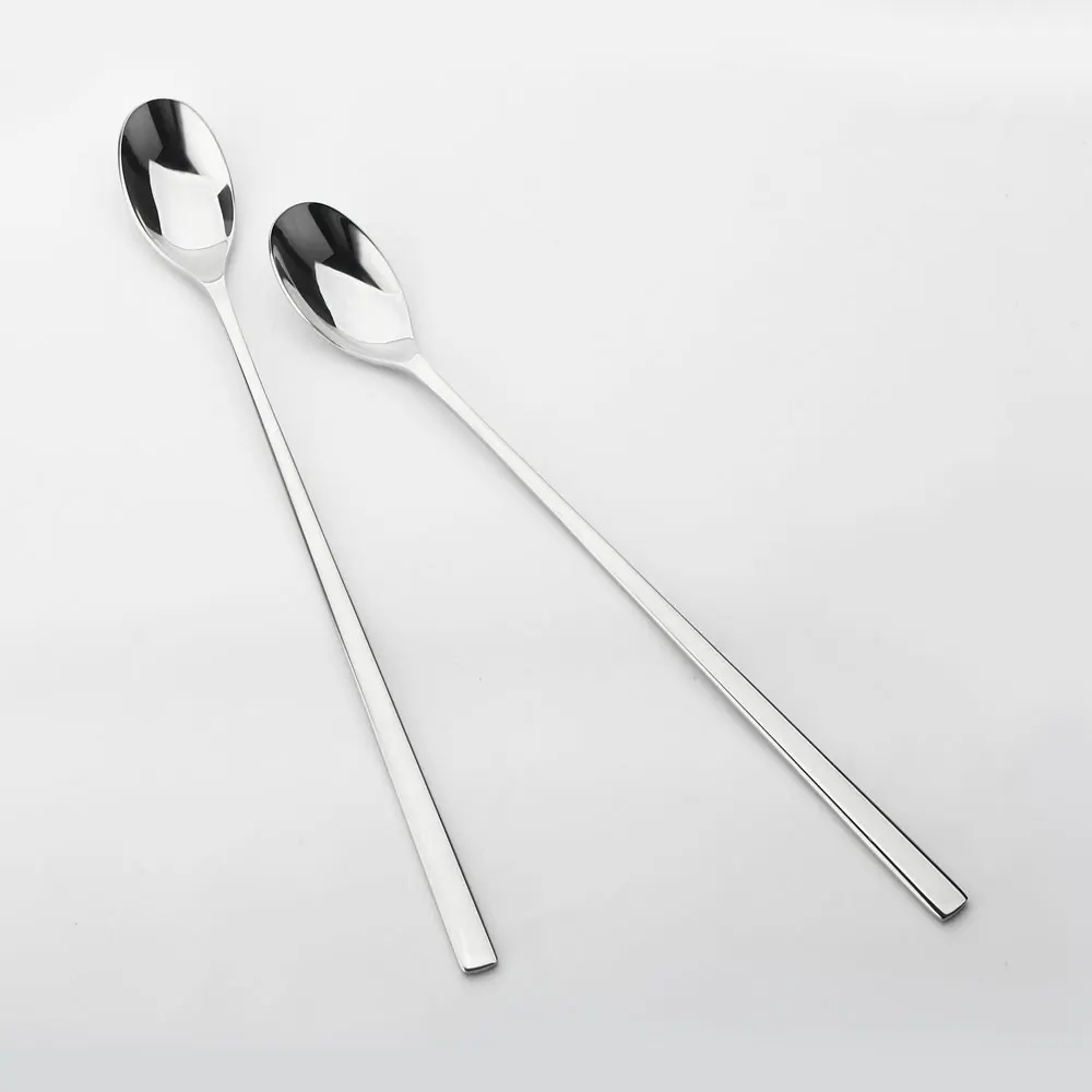 Набор из 4 8 58 дюймовых ложек для кофе с длинной ручкой нержавеющей стали 18/10