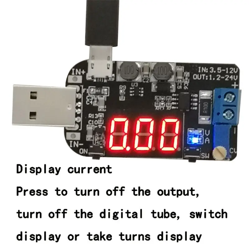 XY-UP USB повышающий/модуль питания Buck Input-DC-3.5-12V повышающий/понижающий Регулируемый