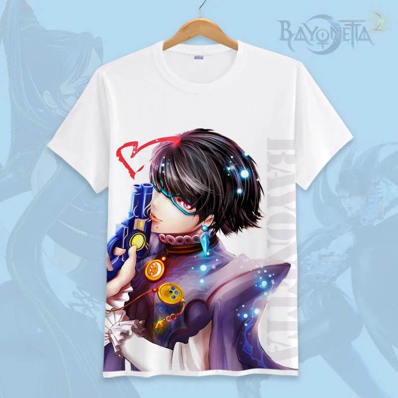 Футболка для косплея японского аниме Bayonetta летняя футболка с мультяшным принтом