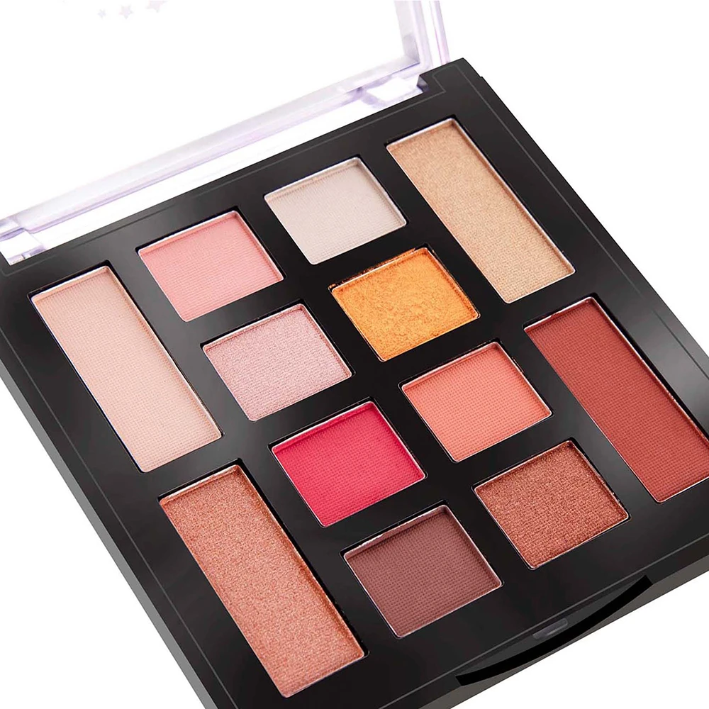 12 видов цветов матовые тени для век Палитра Блеск легко носить теплые смоуки-Айз