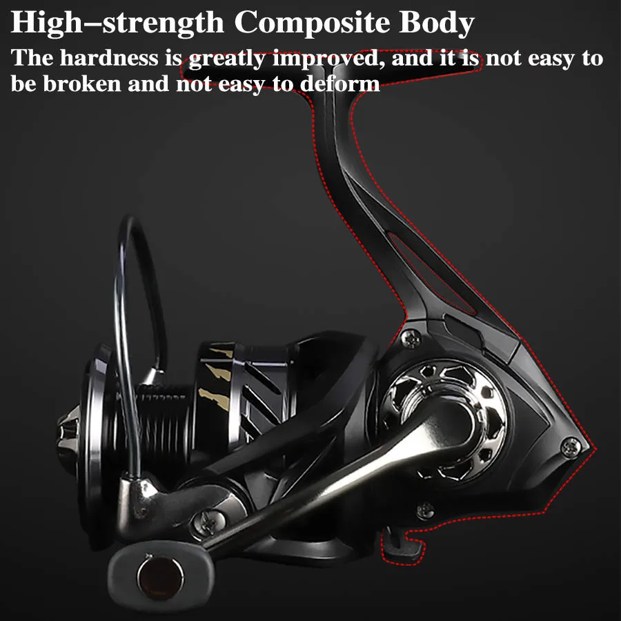 Fishing Spinning Reel Metal Spool 5.2:1 5+Ball Bearings Carp BK1000-6000 Line Cup Sea Tackle | Спорт и развлечения