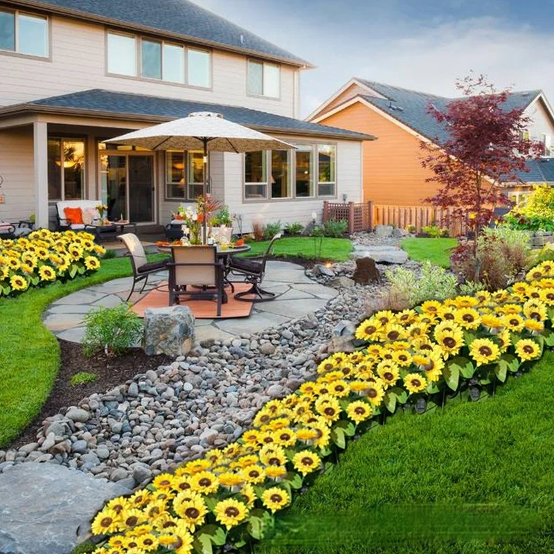 

Solar Led Light Outdoor Sunflower Lawn Fairy lights string Waterproof Garden Decoration Outdoor Christmas Lights New Year 2022