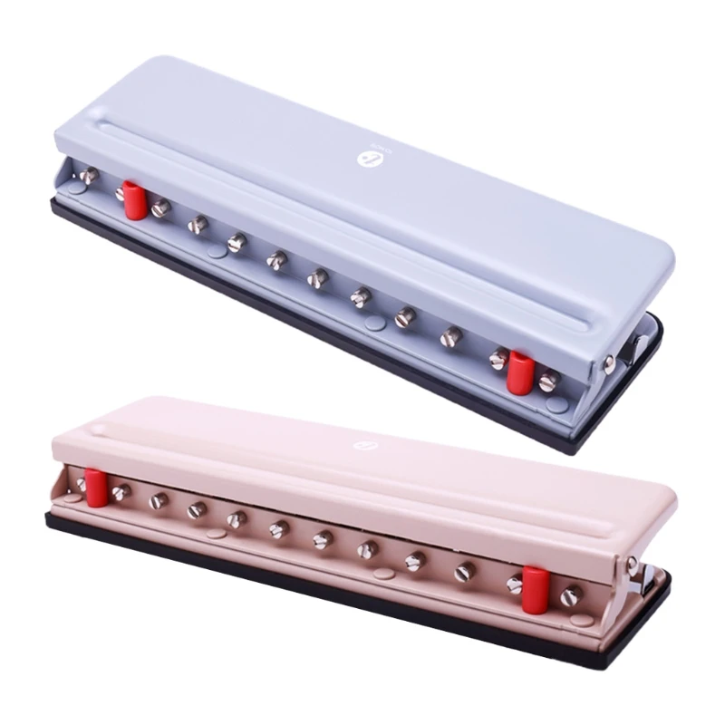 

Mushroom Hole Puncher 12-hole Puncher 6 Sheet Capacity with Positioning Scale