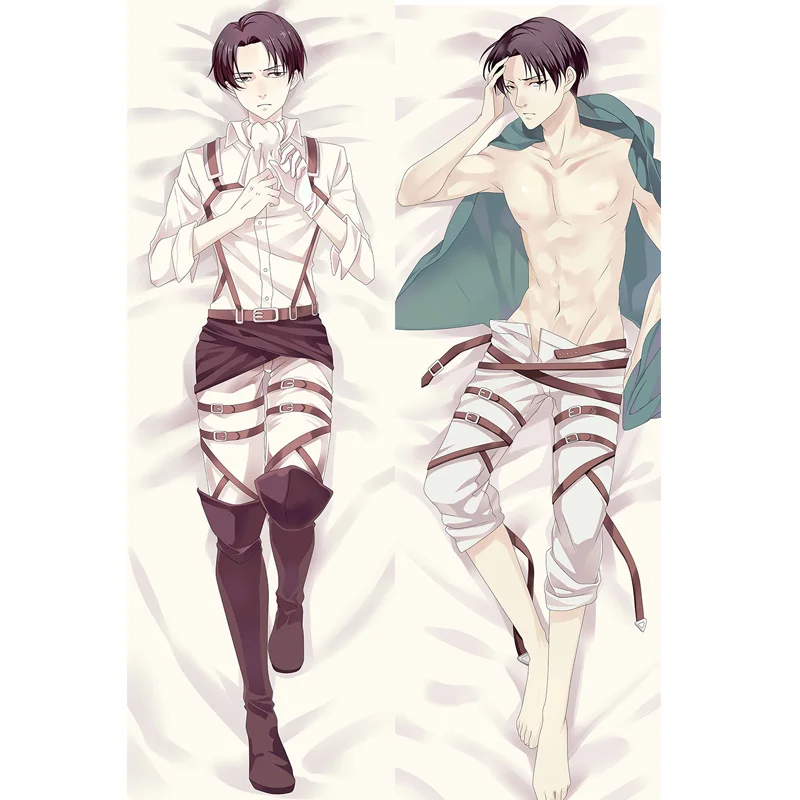 

Funda de almohada decorativa Shingeki no Kyojin de Anime, funda de almohada de ataque al TitÃ¡n Levi Rivaille, accesorios de cama