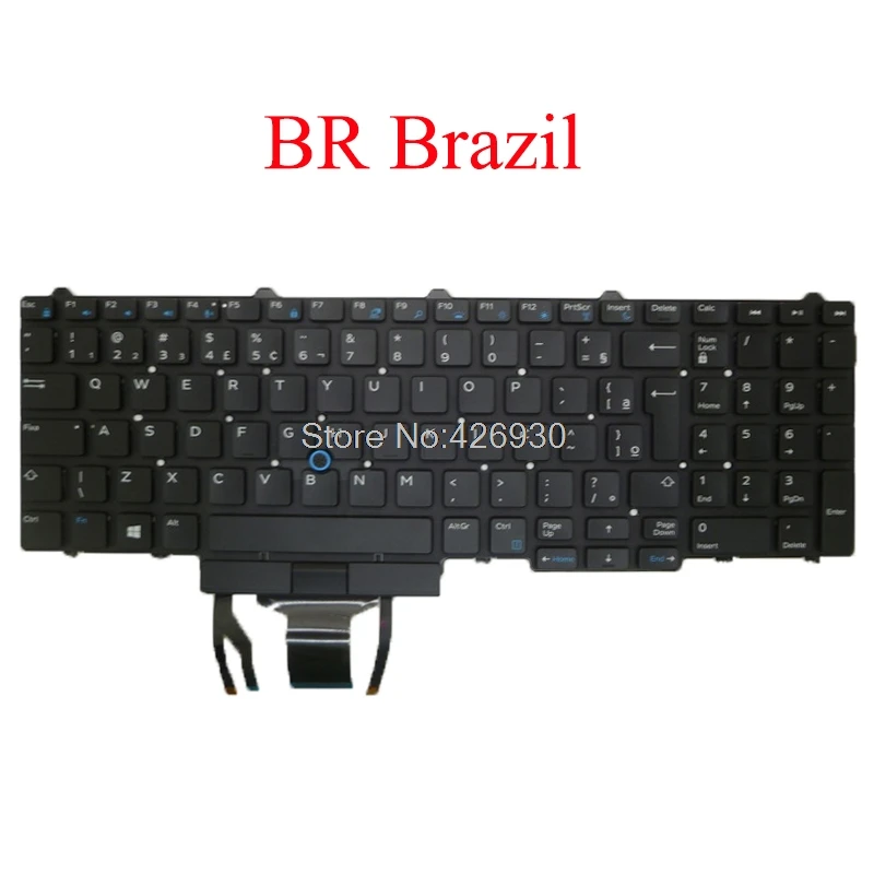 

Backlit BR Keyboard For DELL For Latitude E5550 5550 E5570 5580 7510 3510 M3510 3520 7520 7720 7710 Brazil PK1313M4B35 06JY07