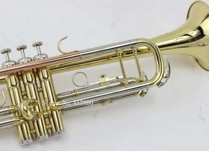 МАРЖУЭЙТ Bb Труба Высокого Качества B-бемоль Золотой Лак Пайпа Музыкальный Инструмент Игра с Мундштуком и Кейсом.