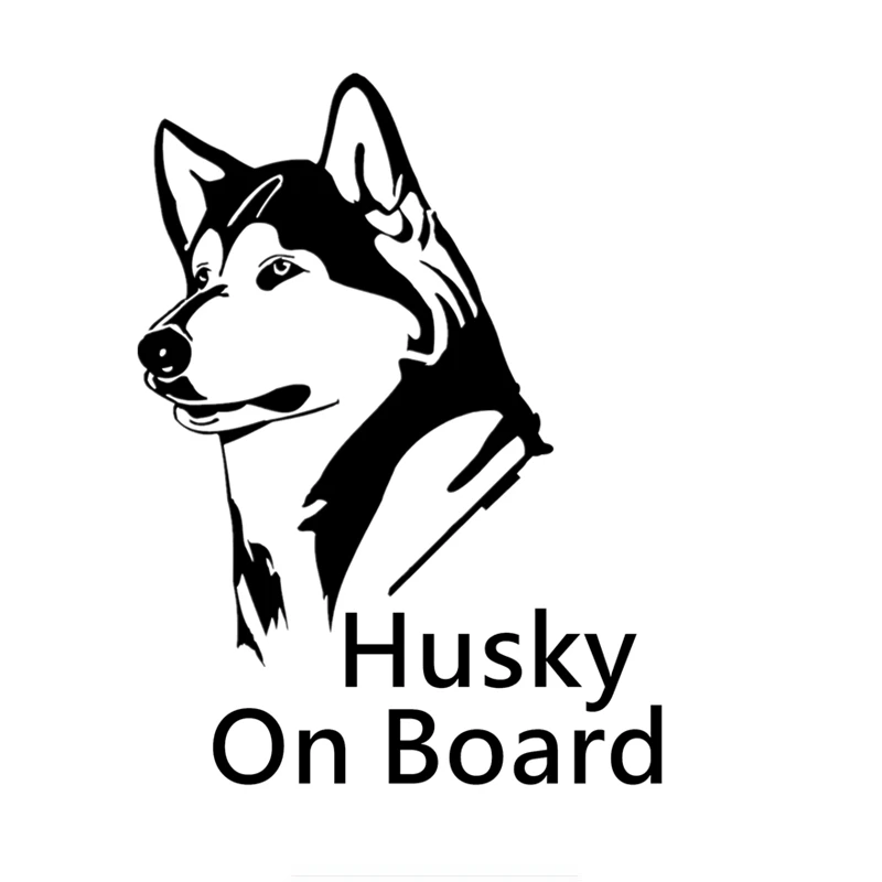 

Funny Husky on Board Car Sticker Automobiles Motorcycles Exterior Accessories Vinyl Decals for Bmw Audi,20cm*14.7cm