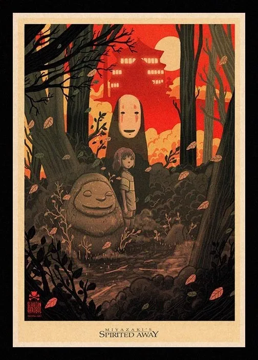 Настенные ретро постеры Perfect JL Hayao Miyazaki Spirited away крафт бумага Высококачественная