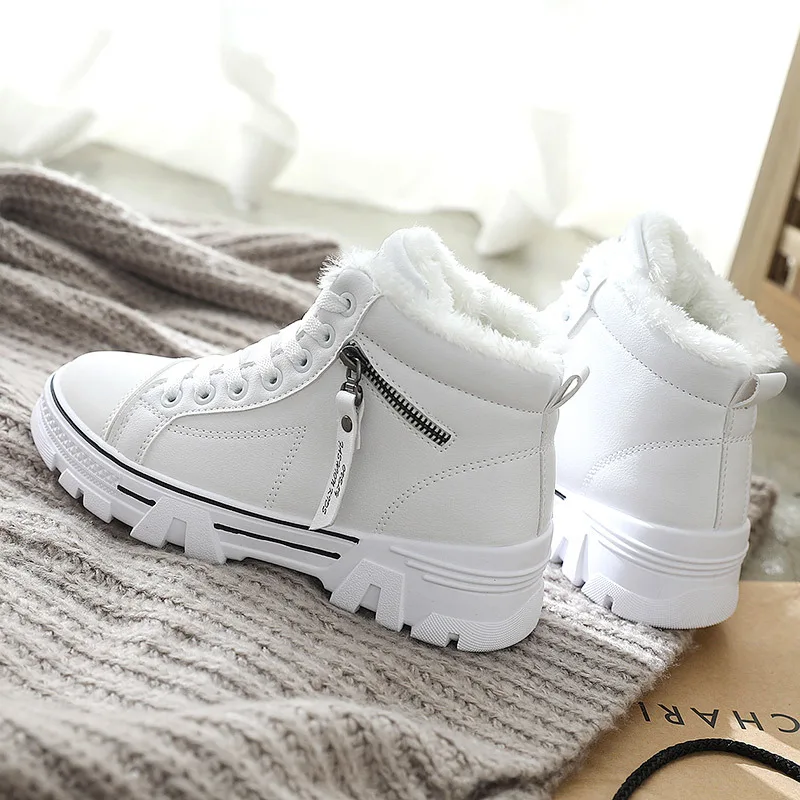 

Winter Ladies Shoes 2021 new Lace up women Sneakers Snow Ankle Boots Waterproof Warm platform woman footwear