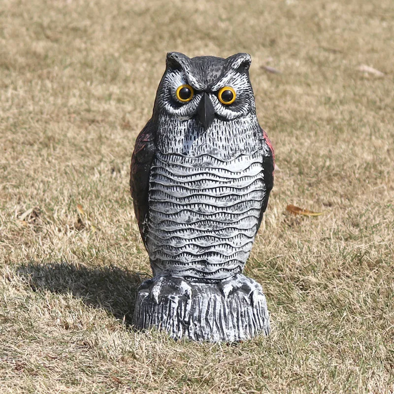 

New Furnishings Blow Molding Outdoor Fake Standing Owl Bird Hunting Decoy Bait Shooting Yard Traps Home Deocration Craft