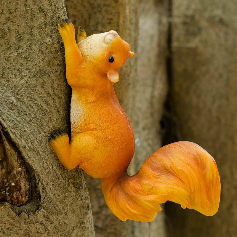 

garden decoration resin simulation squirrel decoration tree hanging animal garden landscape outdoor courtyard decoration