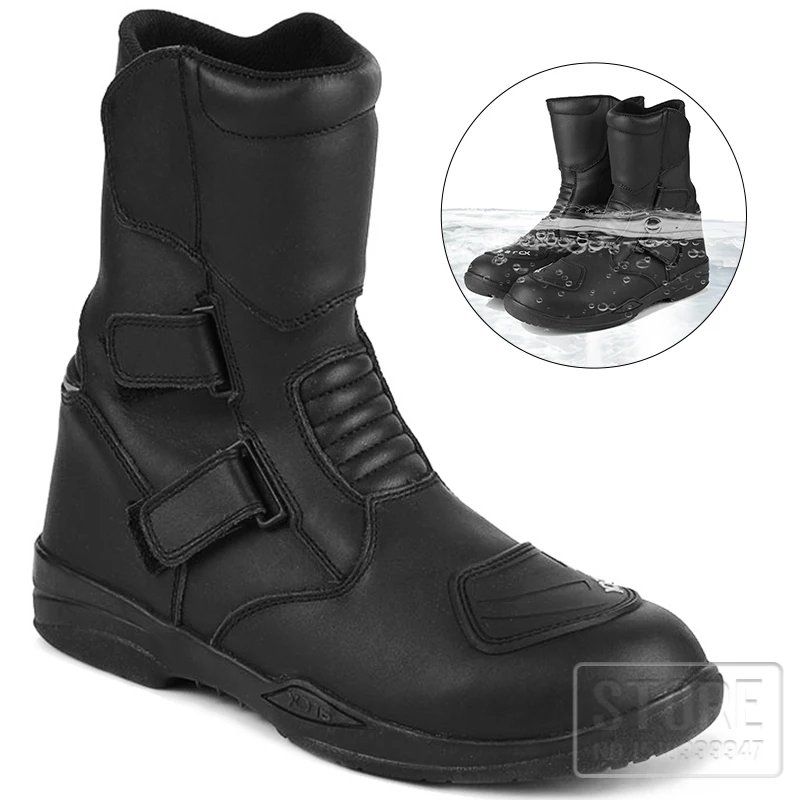

Arcx MEN Motorcycle protection leather biker Boot Shoes riding waterproof motorcyclist shoe racer racing Cycling Moto boots