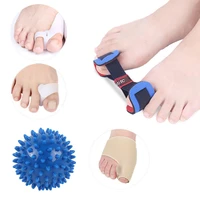 5pcsset sub toe sleeve separator cover pads health foot relieve care toolscontains corrective splitter set feet pull band mass