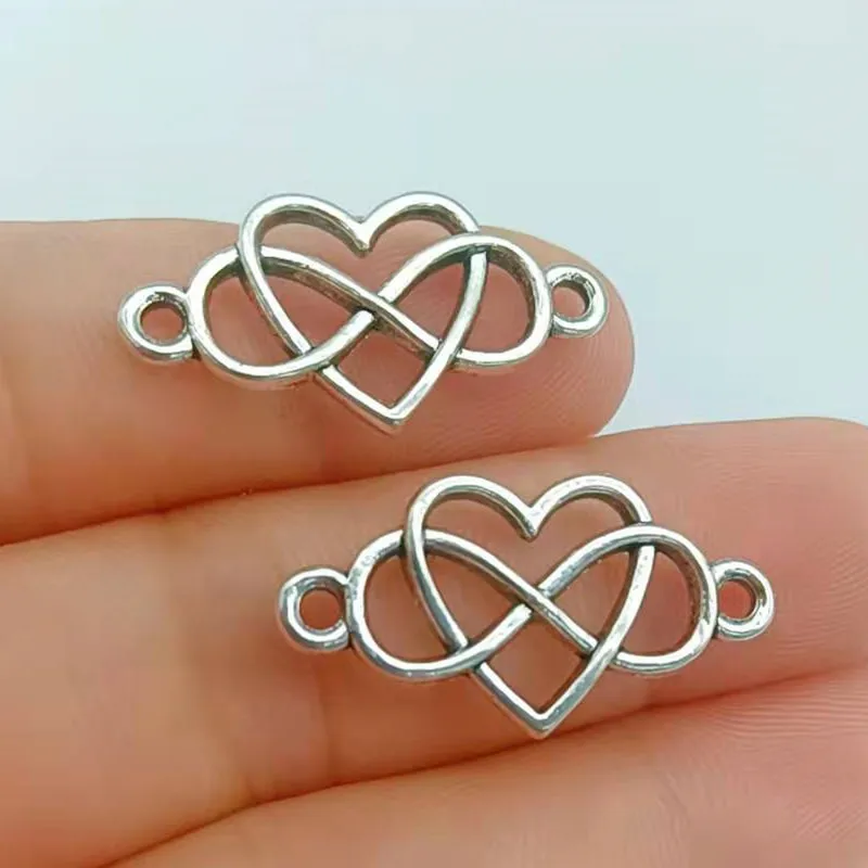 Коннектор Infinity Love для изготовления ювелирных изделий 20 шт. 13 х25 мм | Украшения и