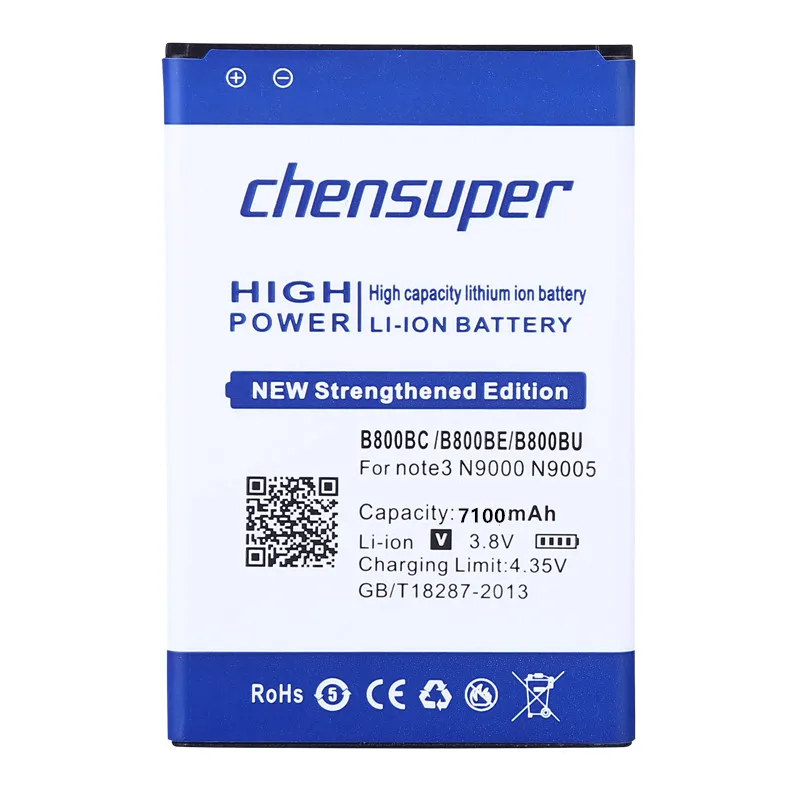 100% оригинал chensuper 7100 мАч B800BE для Samsung Note 3 Батарея N9000 Телефон B800BC батарея|battery for note