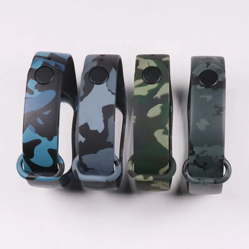 Браслет для Xiaomi Mi Band 5 ремешок Miband5 Miband силиконовый Камуфляжный аксессуары
