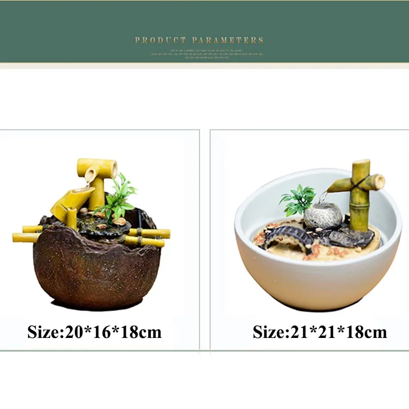 Винтажный комнатный водяной фонтан 220 В настольный мини водопад фэн шуй домашний