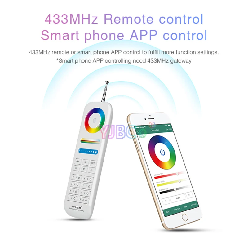 Miboxer 27W RGB+ CCT PAR56 Светодиодный светильник для бассейна AC12V/DC12-24V IP68 подводная лампа; FUT086 8-Zone 433 МГц пульт дистанционного управления