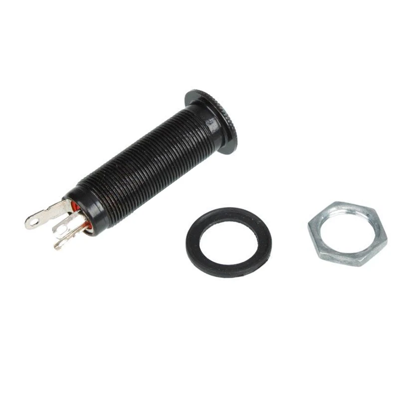 

Guitar / Bass Cylinder Flush Mount Output Jack - Black