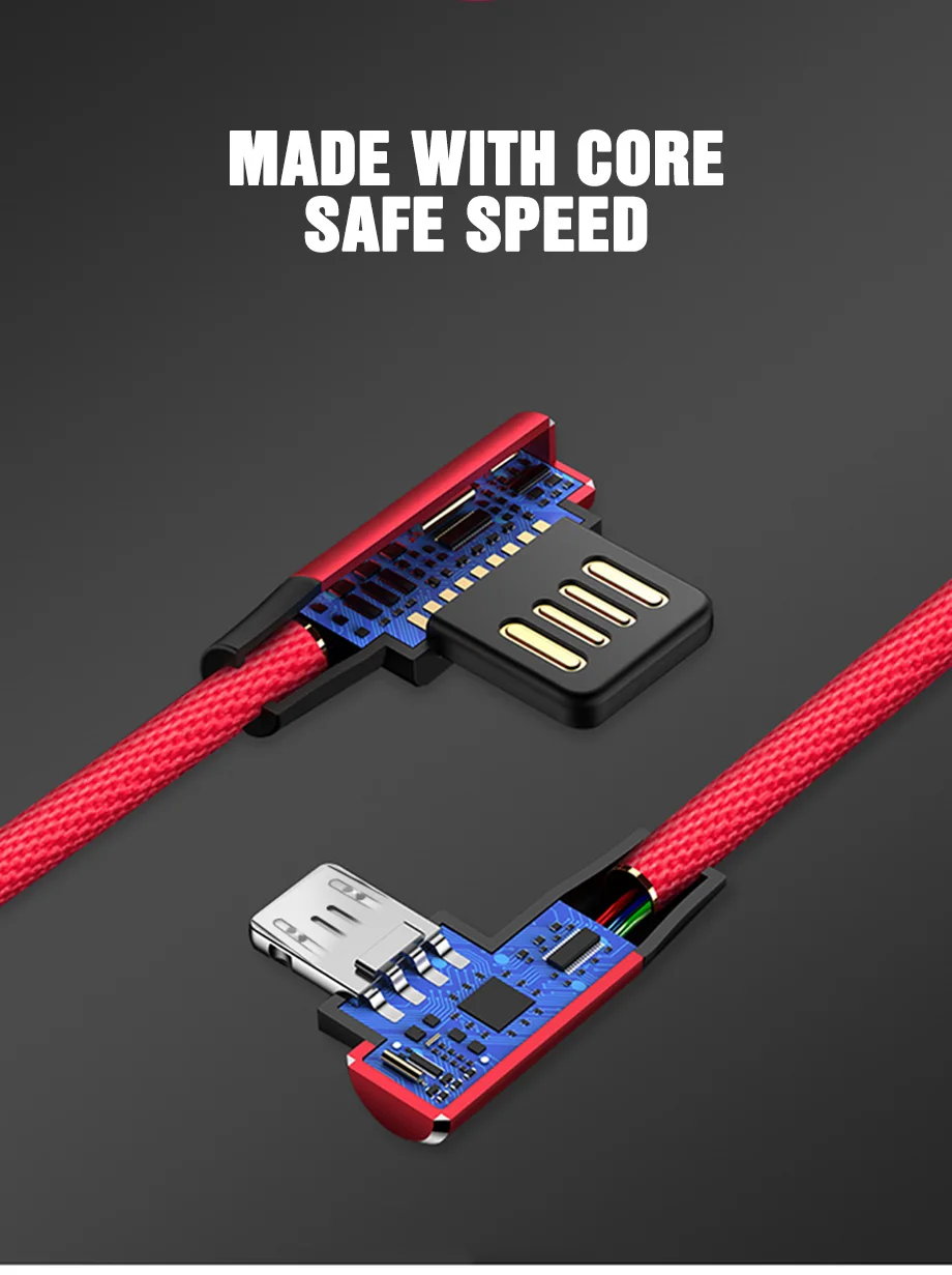 3а Быстрая зарядка Micro USB кабель 90 градусов строка данных для samsung S8 S9 Android Заряженная линия для Xiaomi huawei кабель мобильного телефона