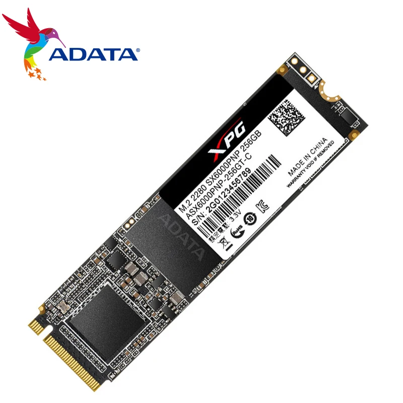 ADATA XPG SX6000PNP PCIe 256 ГБ 512 Гб Gen3x2 M.2 2280 NVMe до 2100/1500 Мб/с твердотельный накопитель