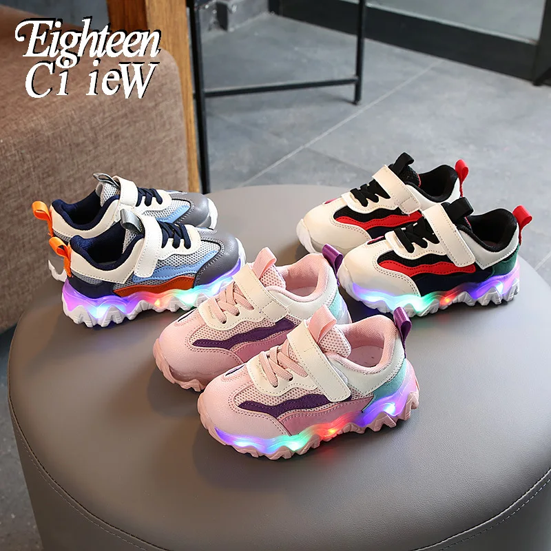 Новинка 2020 кроссовки для мальчиков и девочек с подсветкой детская обувь детские
